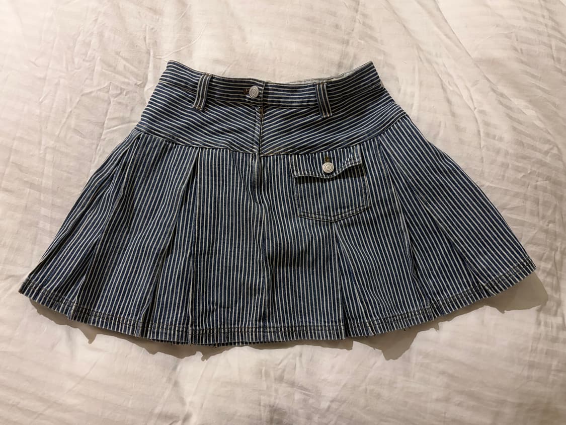 네이비 스트라이프 스커트 펑크 상품이미지2