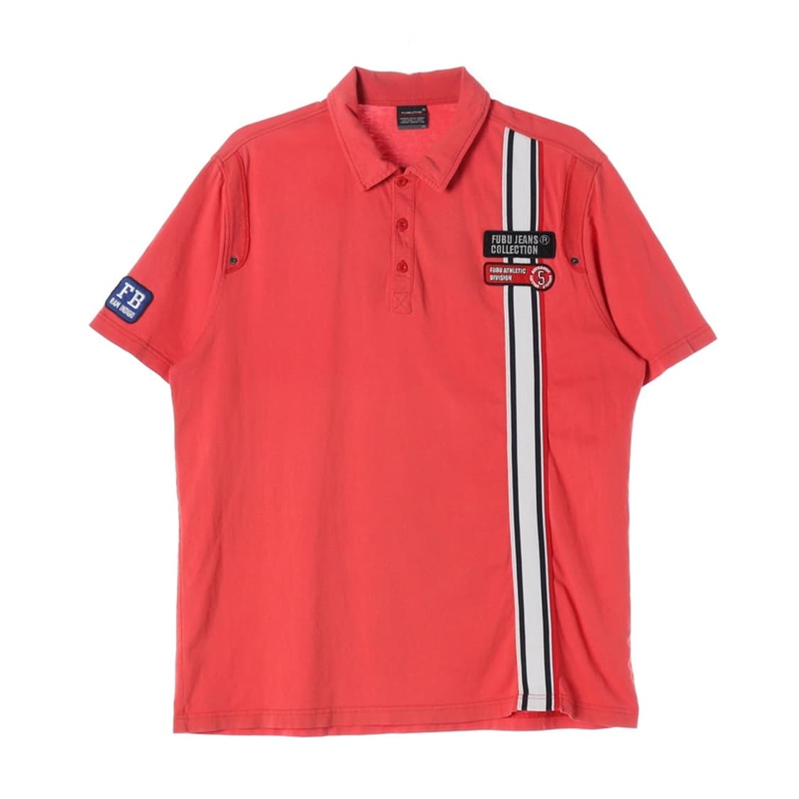 FUBU 빈티지 사이드 라인 패치 카라티 XL 상품이미지1