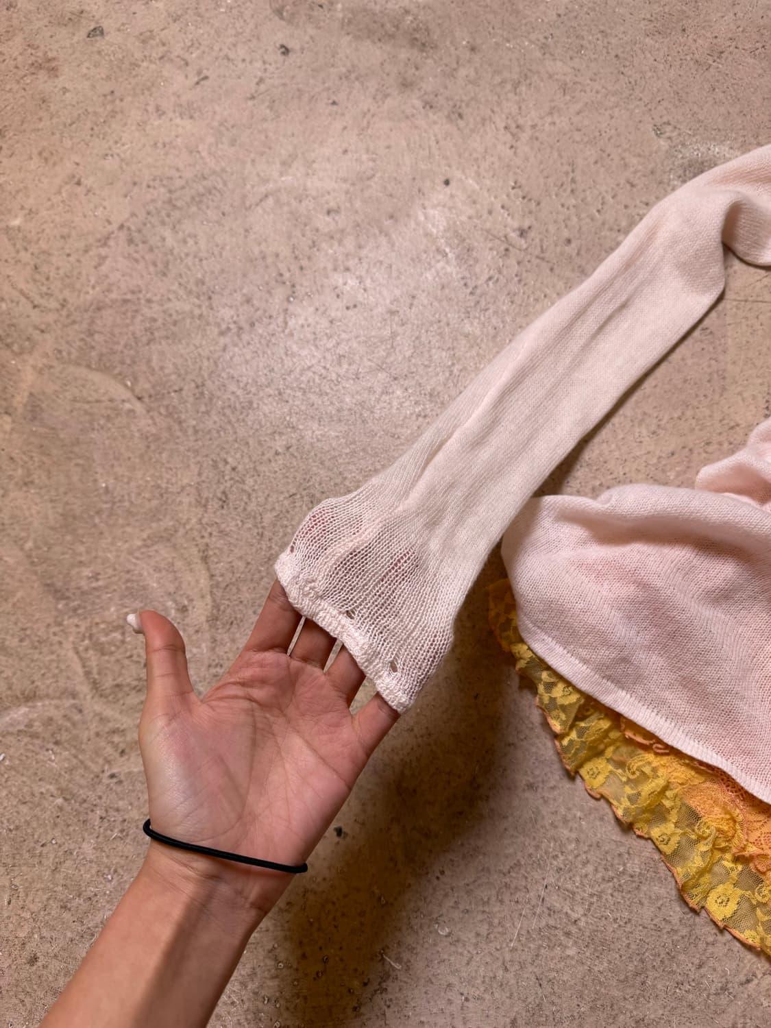 루즈핏 시스루 니트 상품이미지2