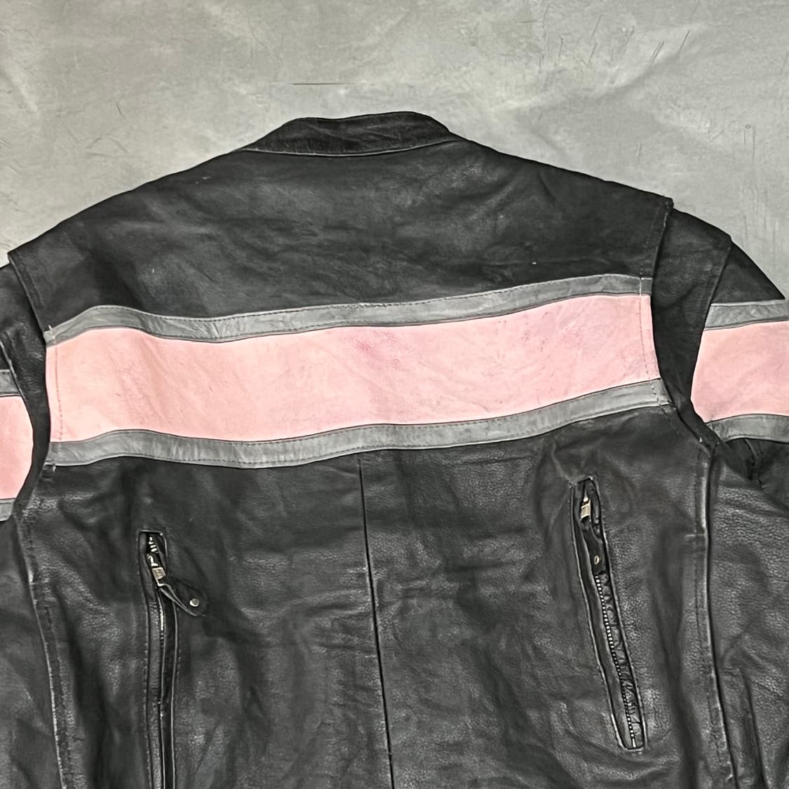  와일드웨어 배색 레더 자켓 y14922 상품이미지5