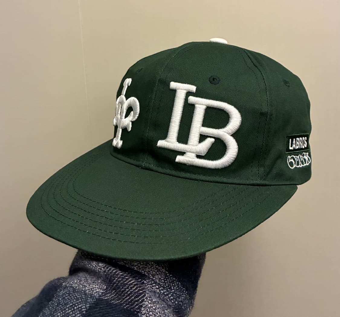 (F)라브로스 LT LB 자수 6패널 볼캡 모자 그린 상품이미지1