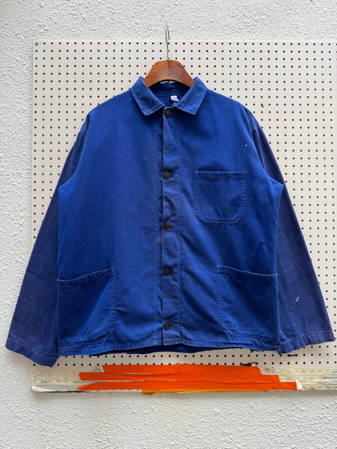 FADED INDIGO BLUE OLD VINTAGE 프렌치워크자켓 상품이미지1