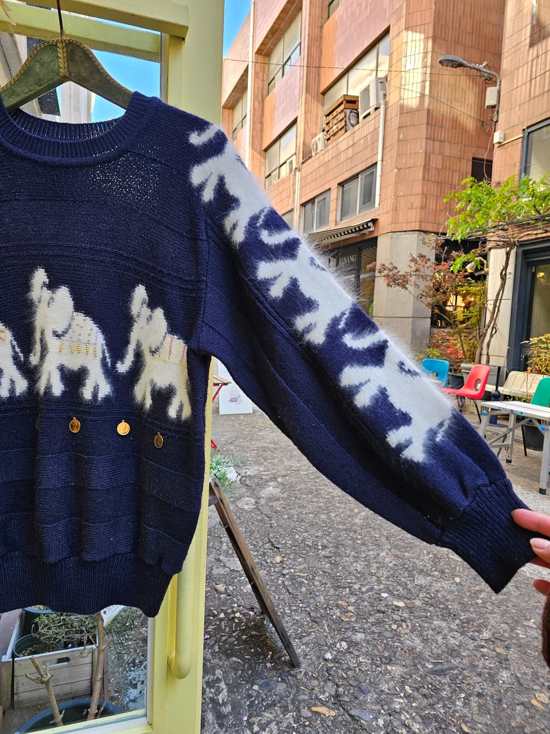 앙고라 코끼리 코인 니트 상품이미지2