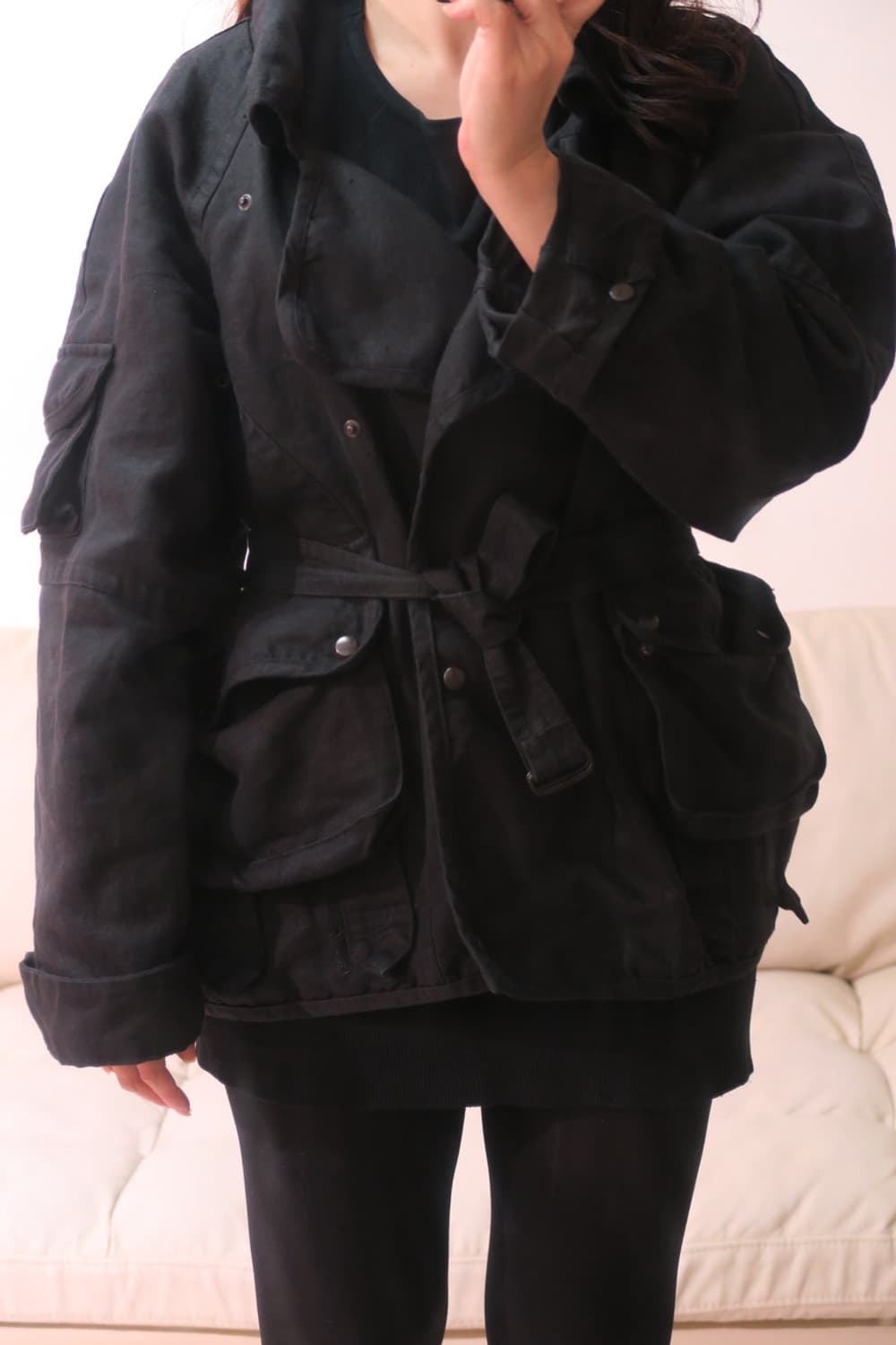 마랑 린넨 블랙 자켓 상품이미지4