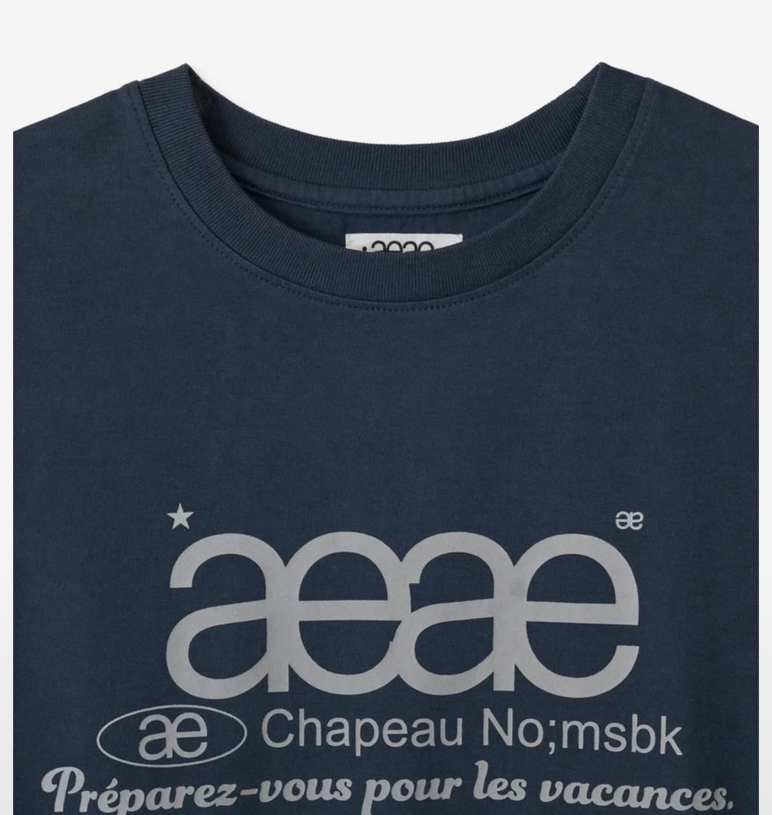 aeae 에이이에이이 WEB LOGO T-SHIRTS 티셔츠 반팔 네이비 상품이미지2