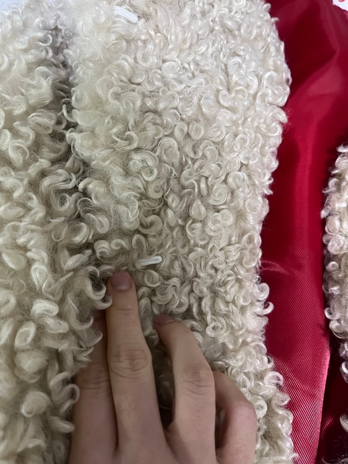 샵히어리 앙쥬 퍼 하프 코트 베이지 상품이미지3