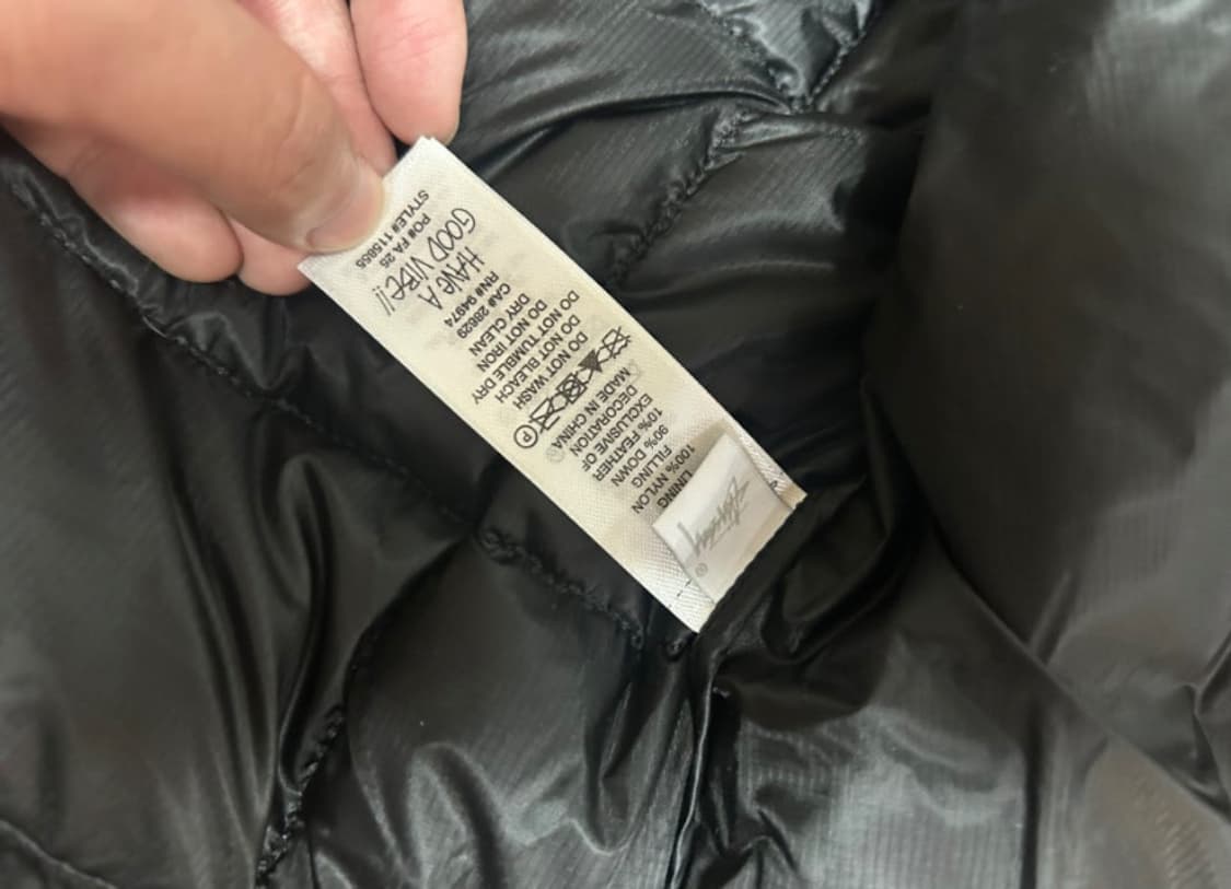 스투시 미드웨이트 푸퍼 블랙 L 상품이미지2