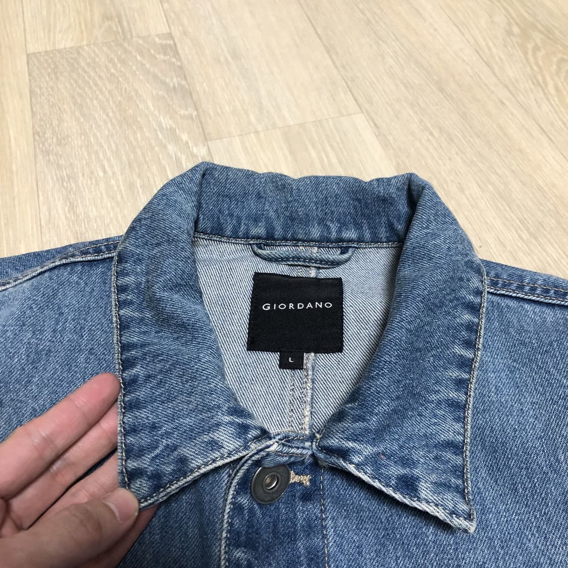 (L) 지오다노 GIORDANO 프렌치 데님 워크 자켓 상품이미지7