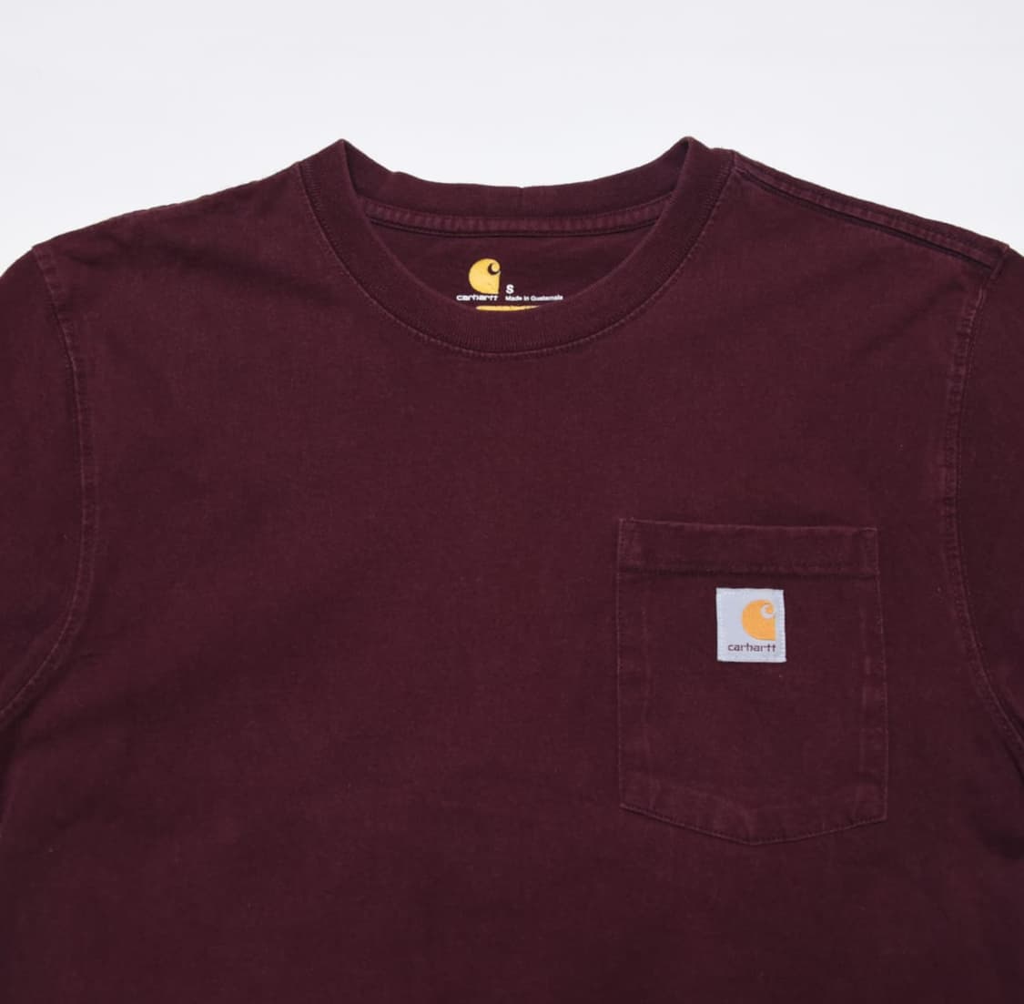👕 Carhartt K87 루즈핏 헤비웨이트 포켓 반팔 티셔츠 와인 컬 상품이미지1