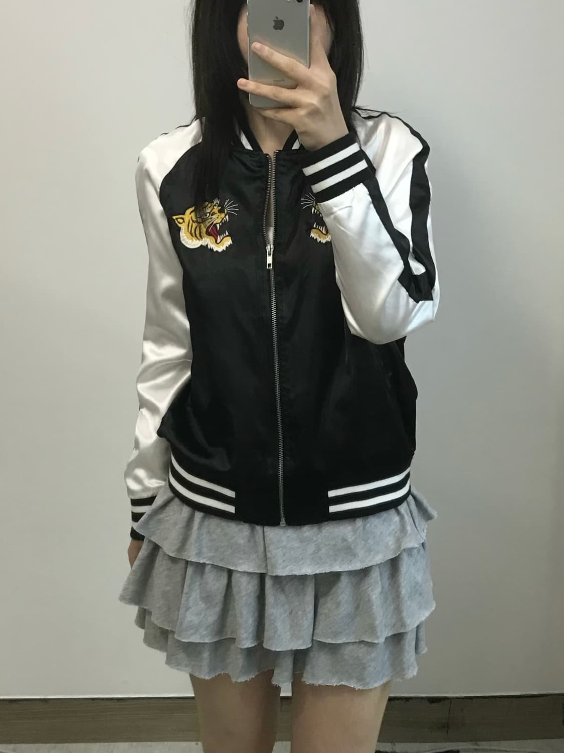 JPN 빈티지 타이거 자수 스카잔 상품이미지1