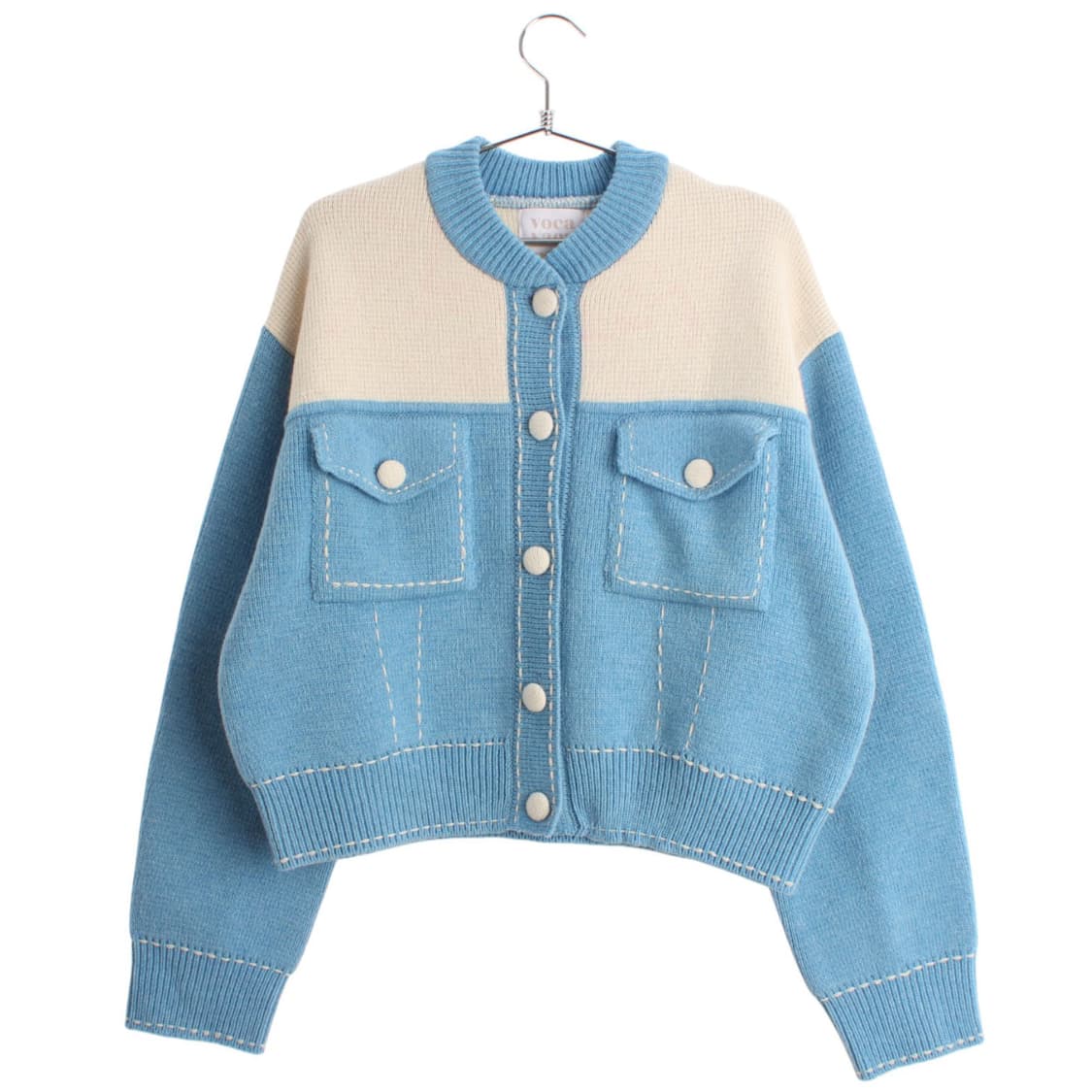 우먼FRRE 보카바카 스티치 니트 봄버 자켓 상품이미지1