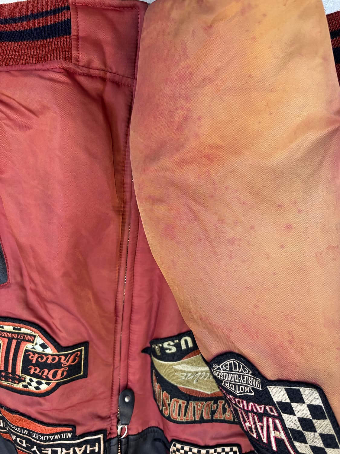 할리데이비슨 레이싱 패치 나일론 & 레더 봄버 상품이미지6