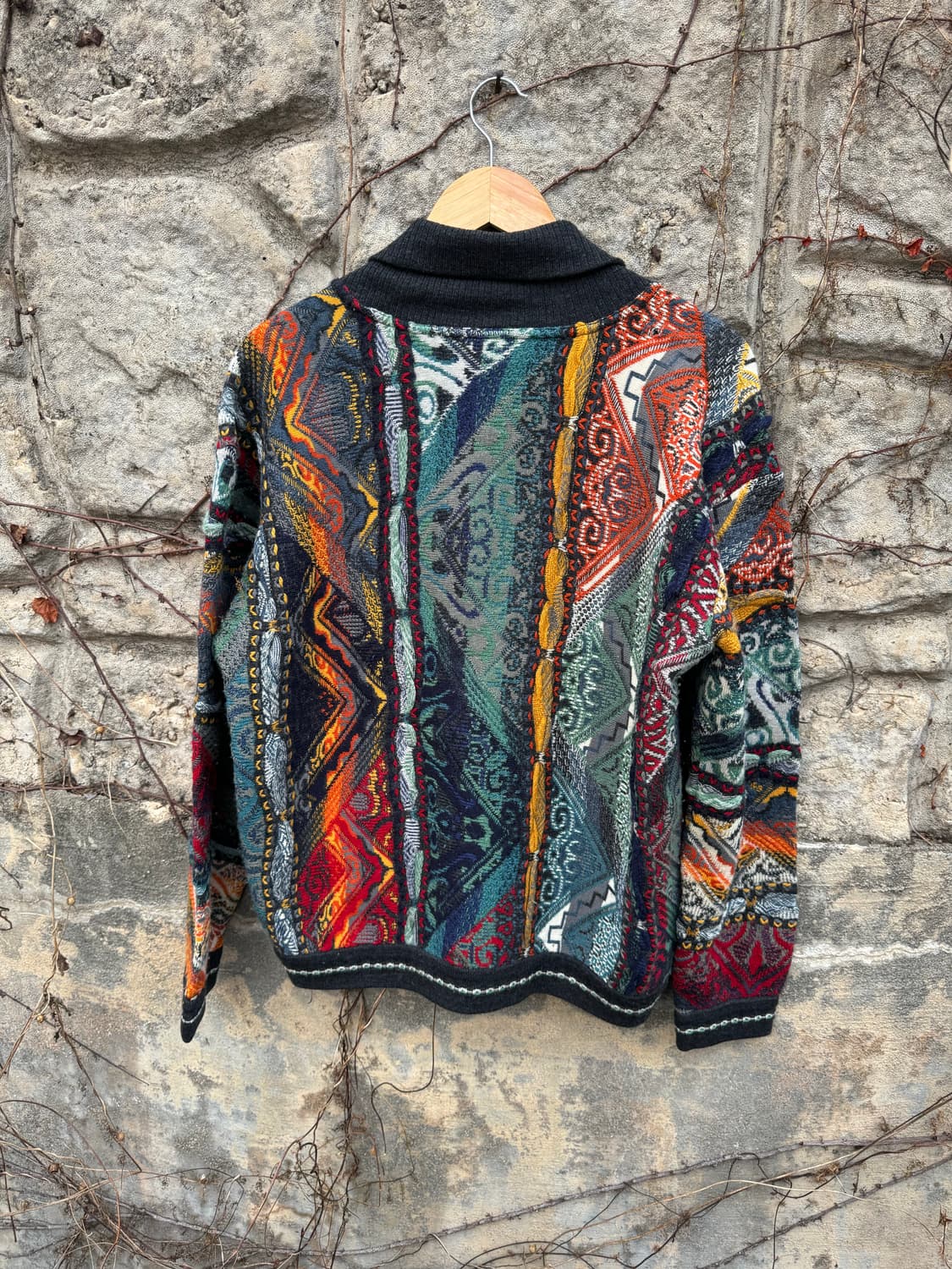 Coogi 쿠기 빈티지 케이블 핸드 니트 가디건 m 상품이미지2