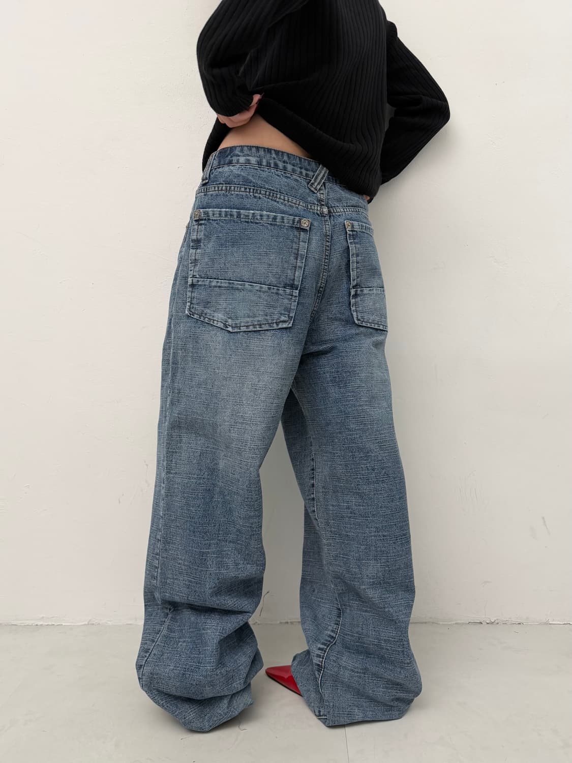 빈티지 중청 와이드 팬츠 상품이미지3