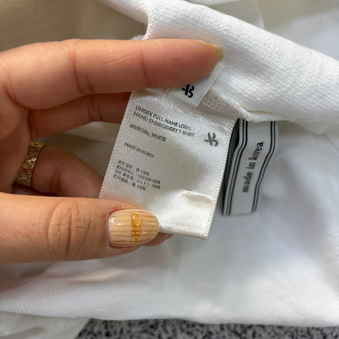 L 앤더슨벨 스몰로고 반팔 티셔츠 0407J 상품이미지4