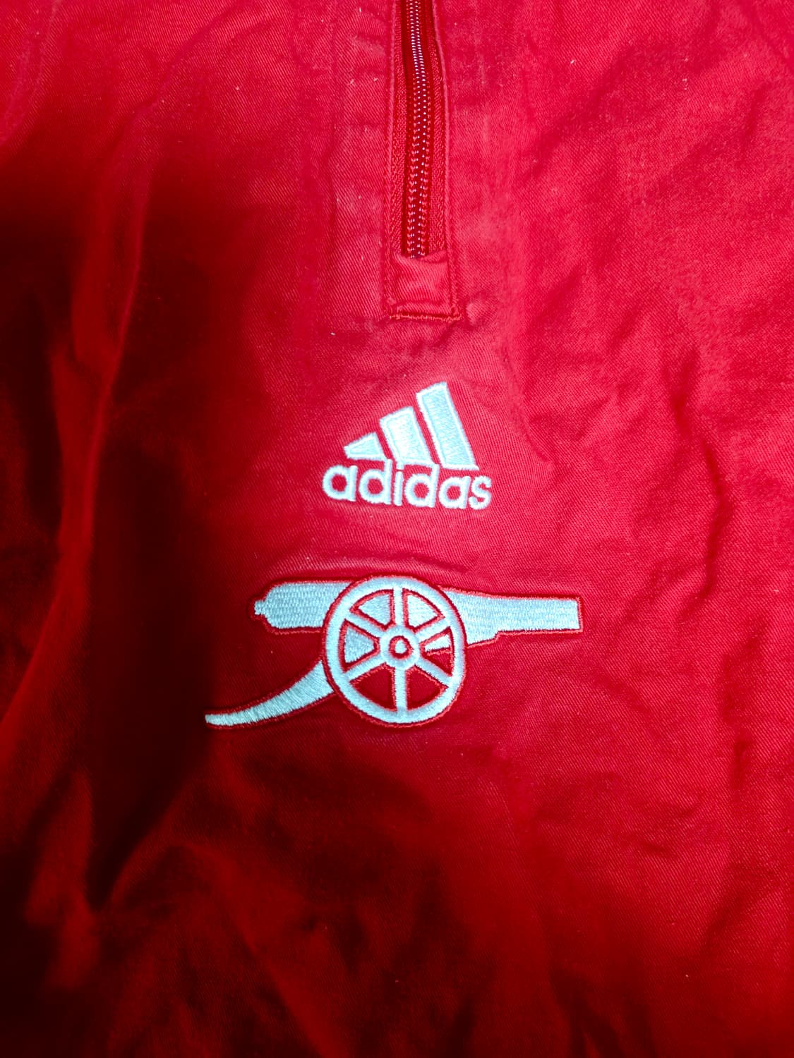 [초희귀/블록코어]아디다스 아스널아이콘탑 스칼렛 반집업 아노락HT7152 상품이미지3