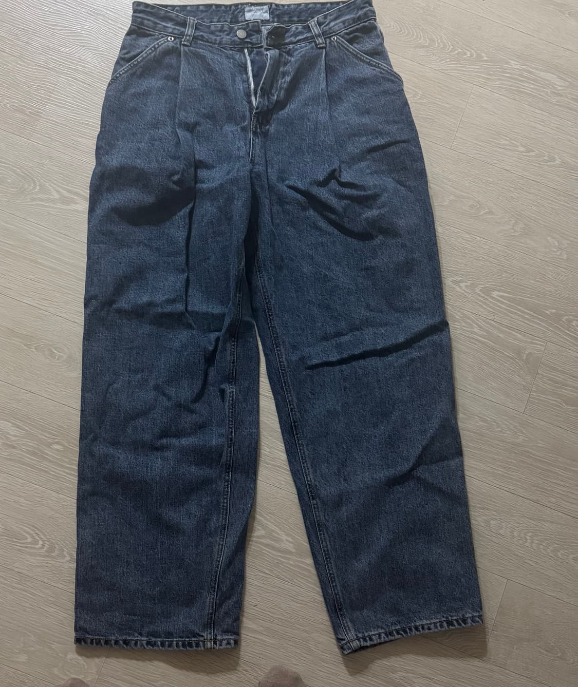 노페이스 퍼플라벨 와이드 테이퍼드 데님 인디고34 상품이미지2