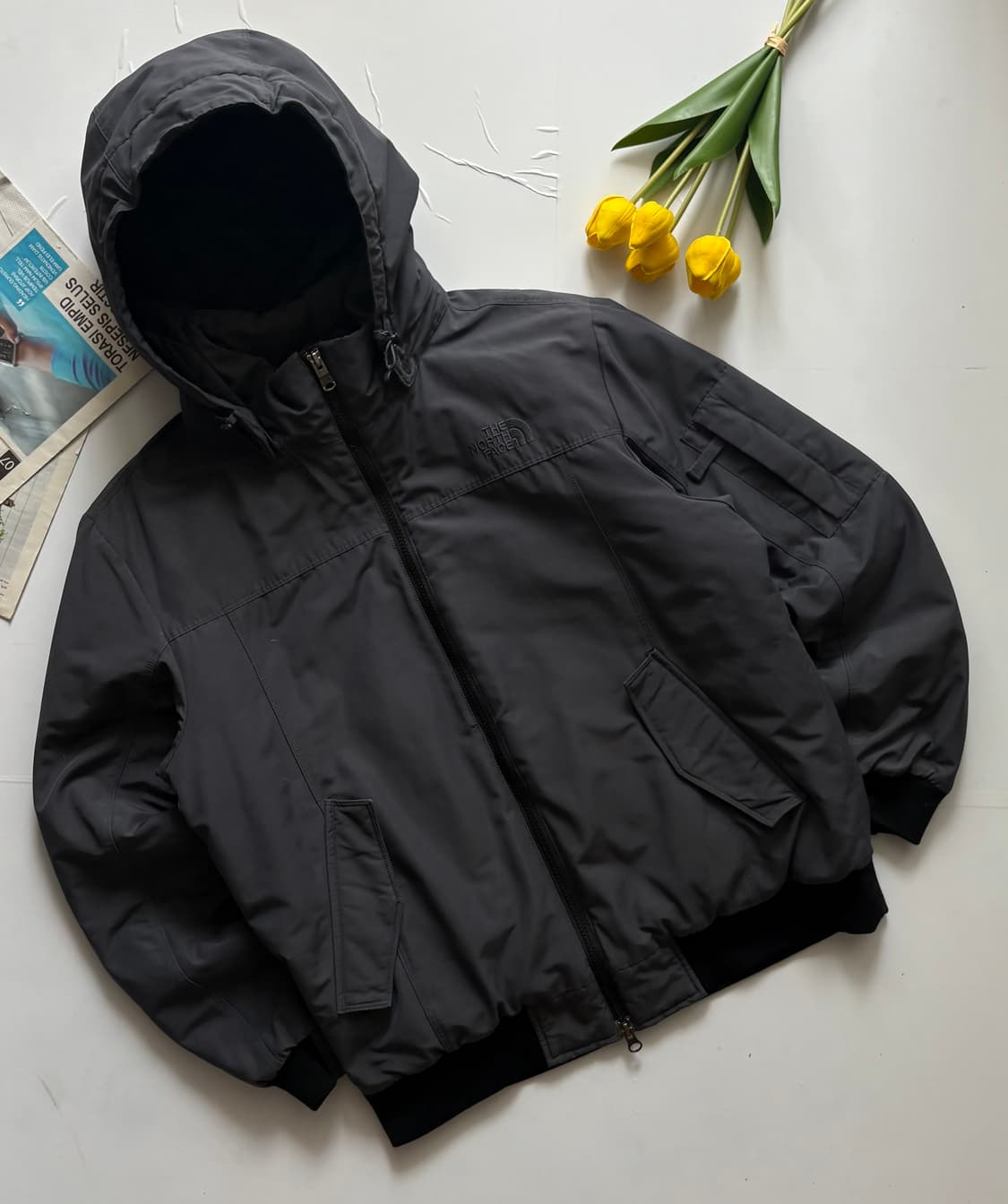 노스페이스 투웨이 그레이 봄버 자켓 상품이미지1