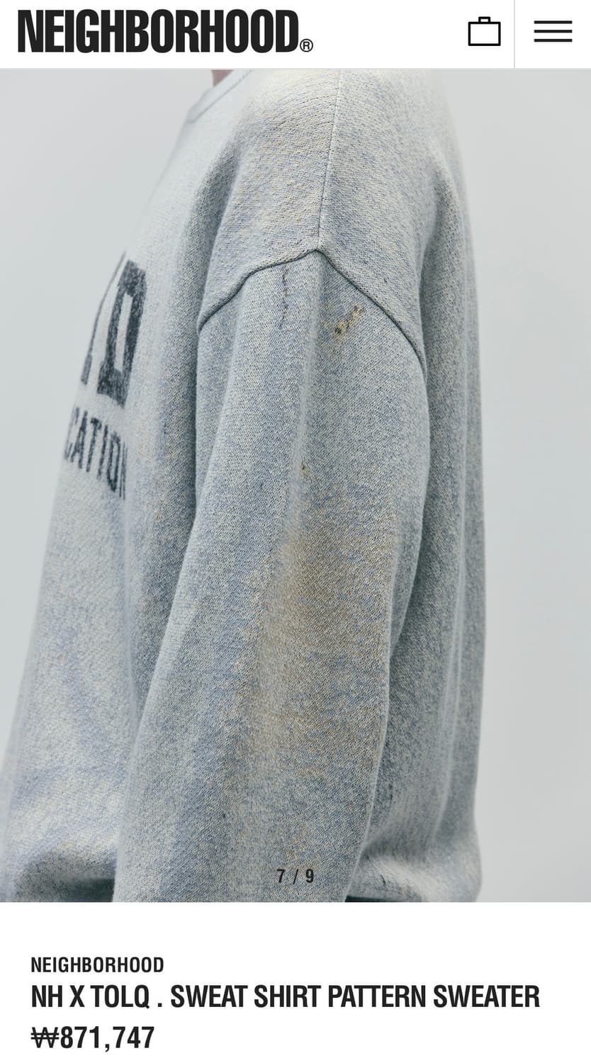네이버후드xTOLQ 스웻셔츠 상품이미지3