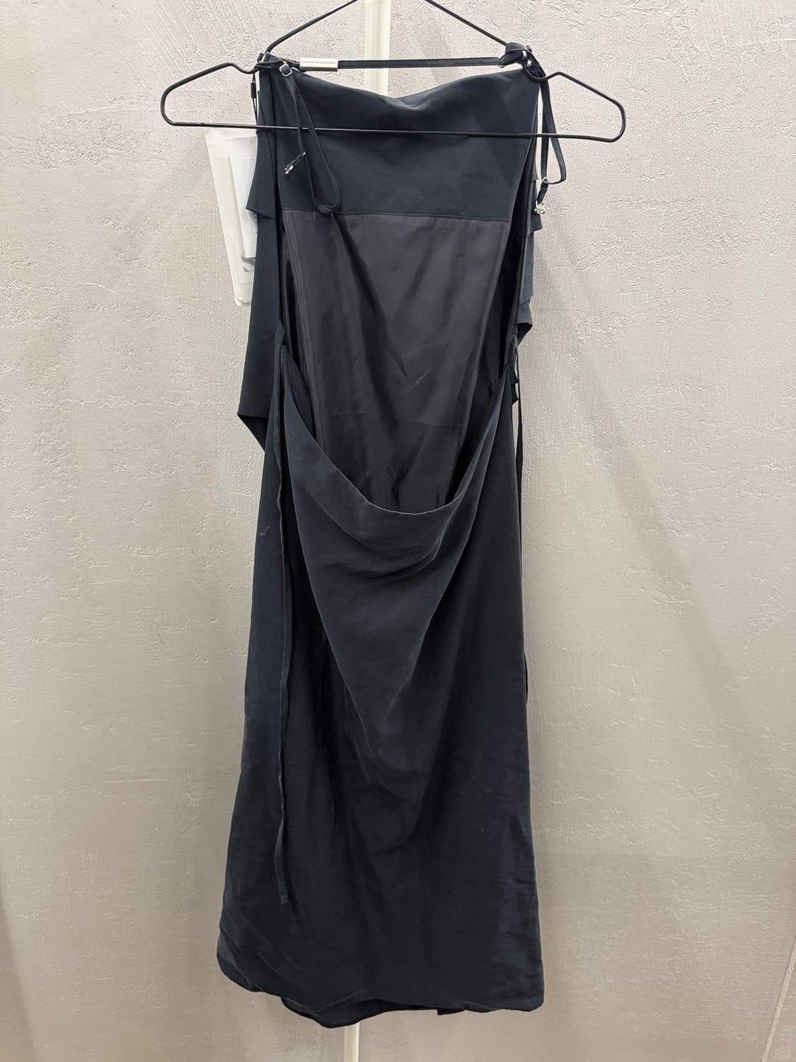 SATUR Oath 백리스 셔링 드레스 블랙 M 상품이미지5