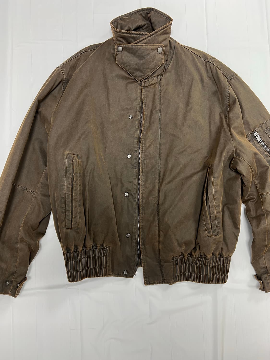 ZARA   Washed Brown Bomber Jacket 상품이미지3