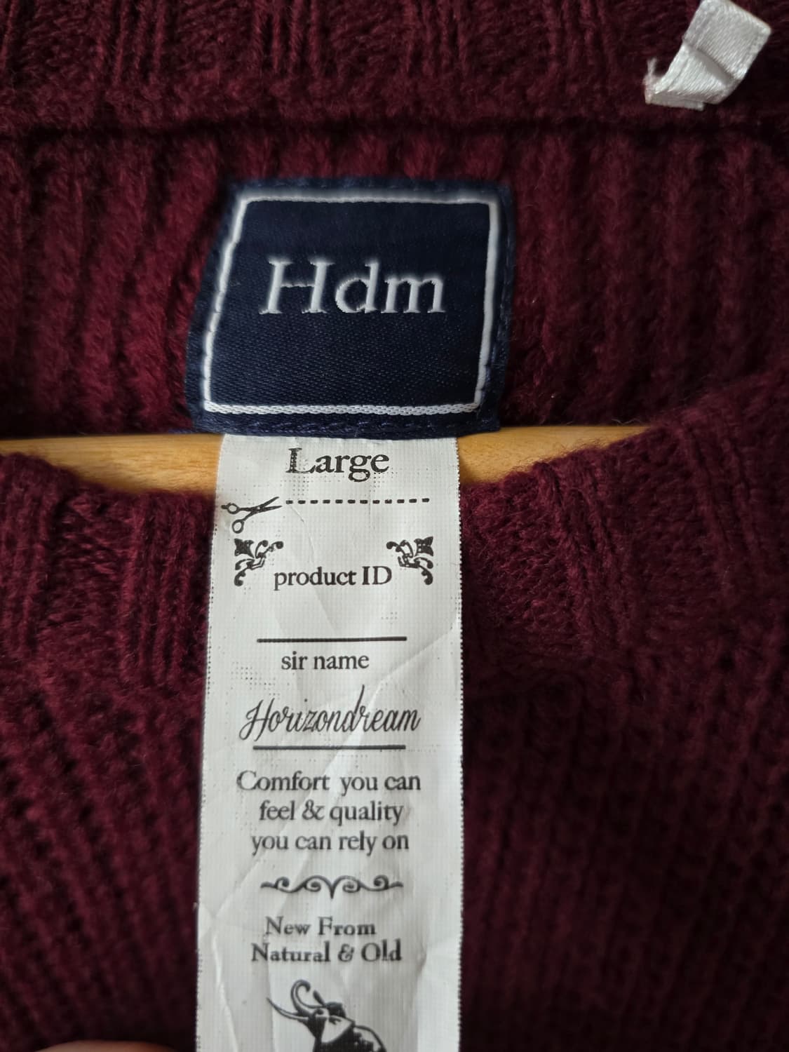 버건디 니트 스웨터  상품이미지4