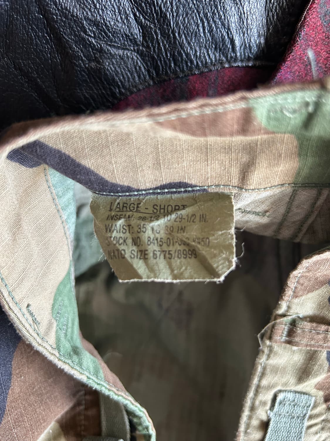 90’s 미군 오리지널 우드랜드BDU팬츠 라지/숏 상품이미지5