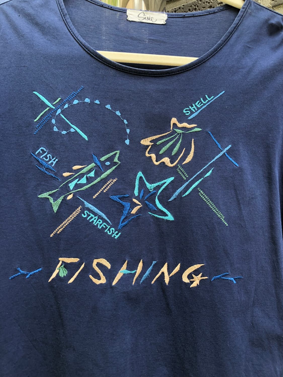vintage fishing embroidery tee 상품이미지3