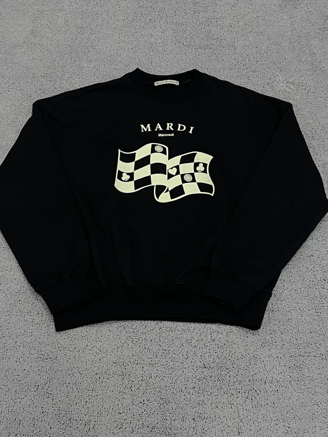 (M) 마르디 메크르디 체커보드 맨투맨 상품이미지1