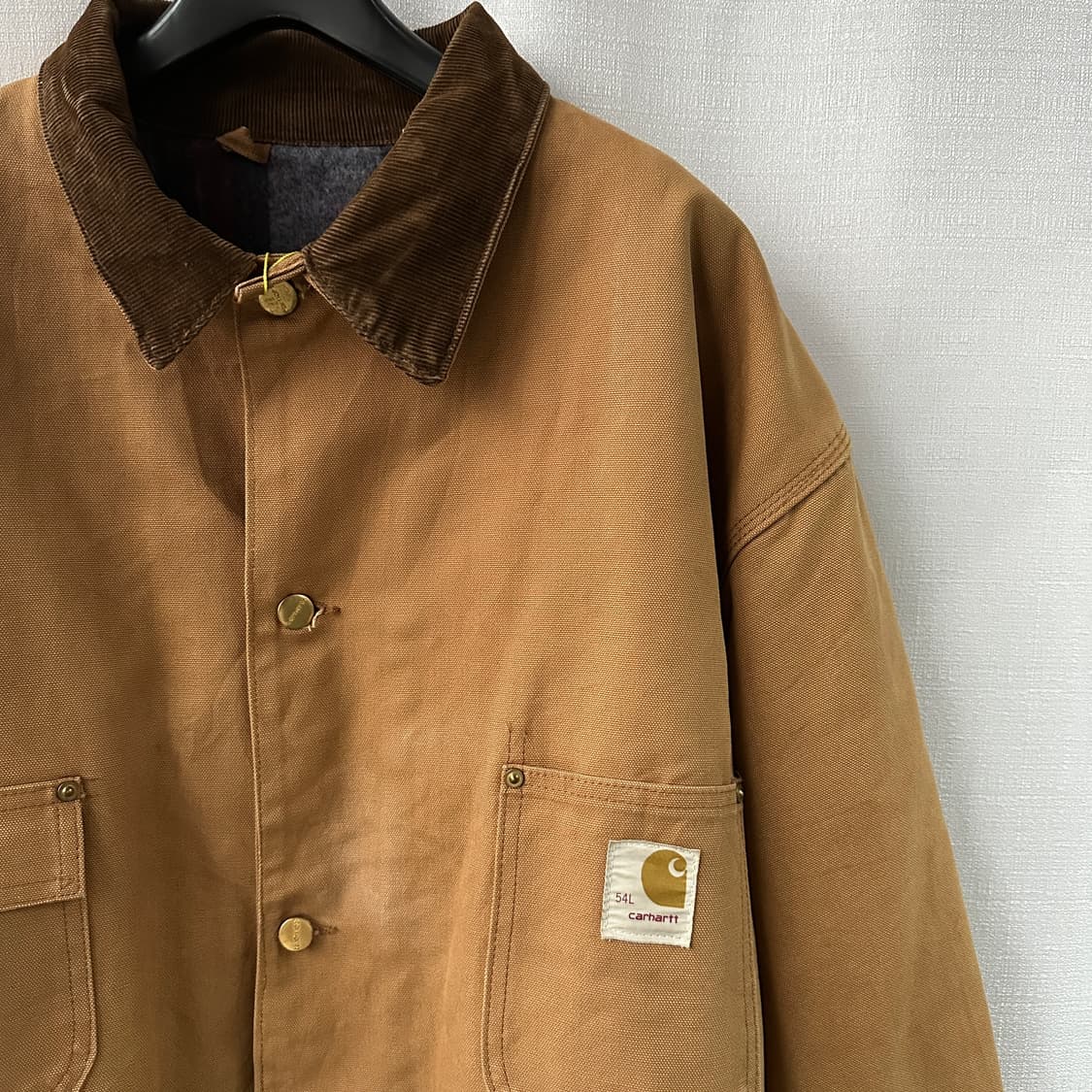 80-90s 올드 칼하트 초어 자켓 탄 브라운 54L 오버사이즈 상품이미지2