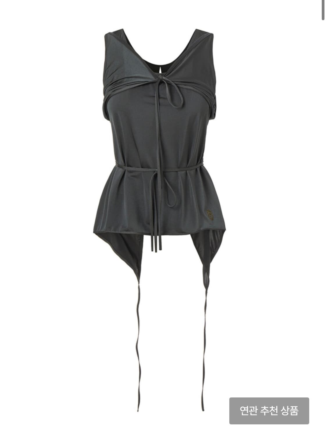오픈와이와이 STRING MULTI WAY BLOUSE, CHARCOAL 상품이미지2