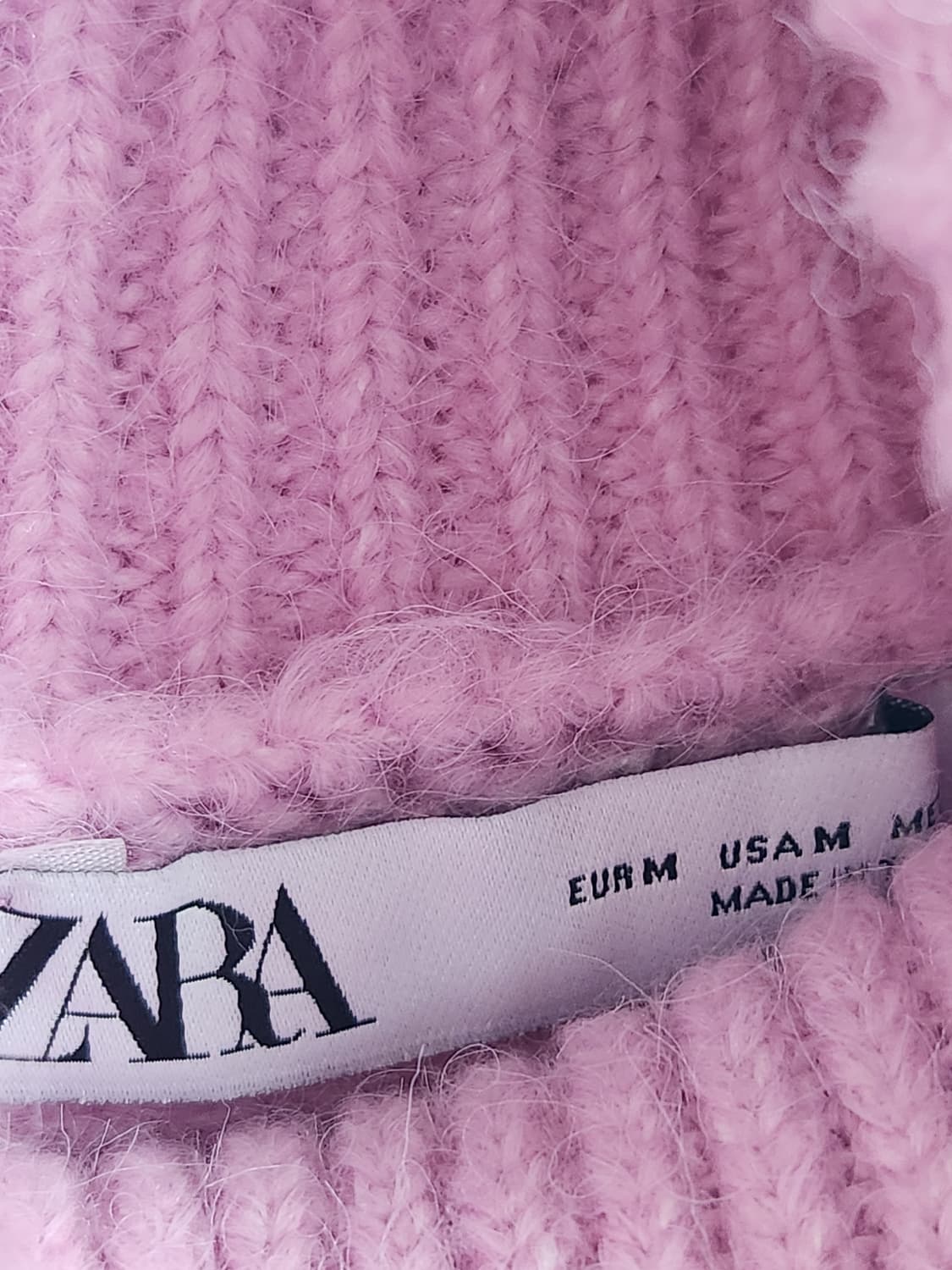 자라 하이넥 핀턱 니트 M 상품이미지5