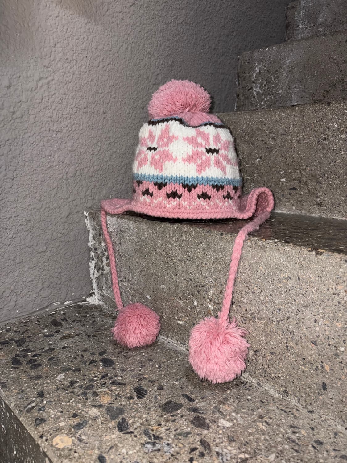 빈티지 니트 폼폼 이어플랩 상품이미지4