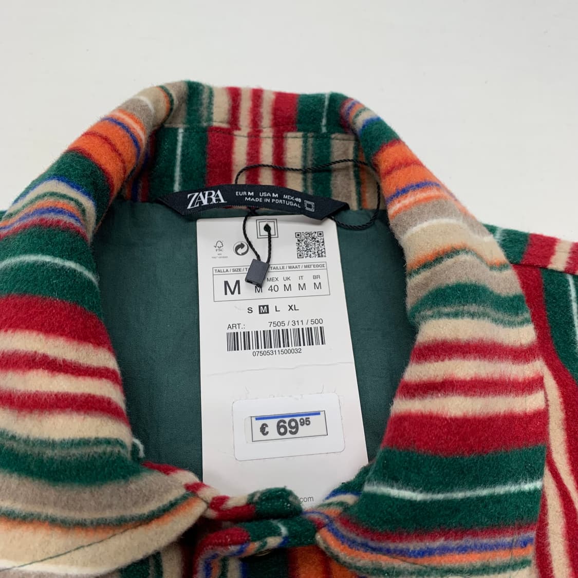 ZARA 자라 멀티컬러 스트라이프 자켓 (M) 상품이미지3