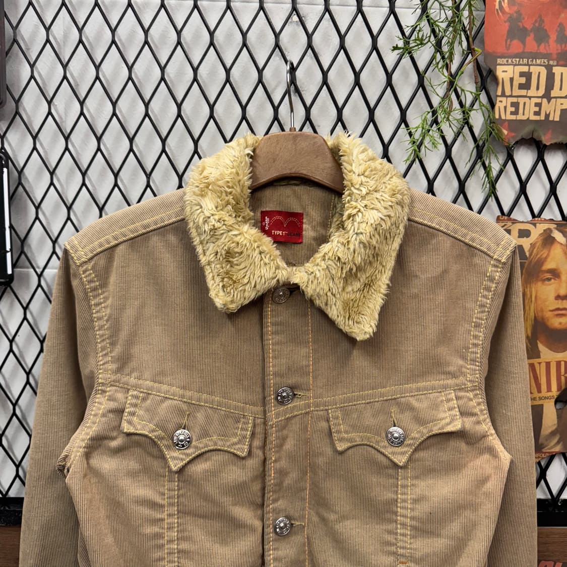 00s 리바이스 웨스턴 쉐르파 트러커자켓 투포켓 디테일 베이지 상품이미지3