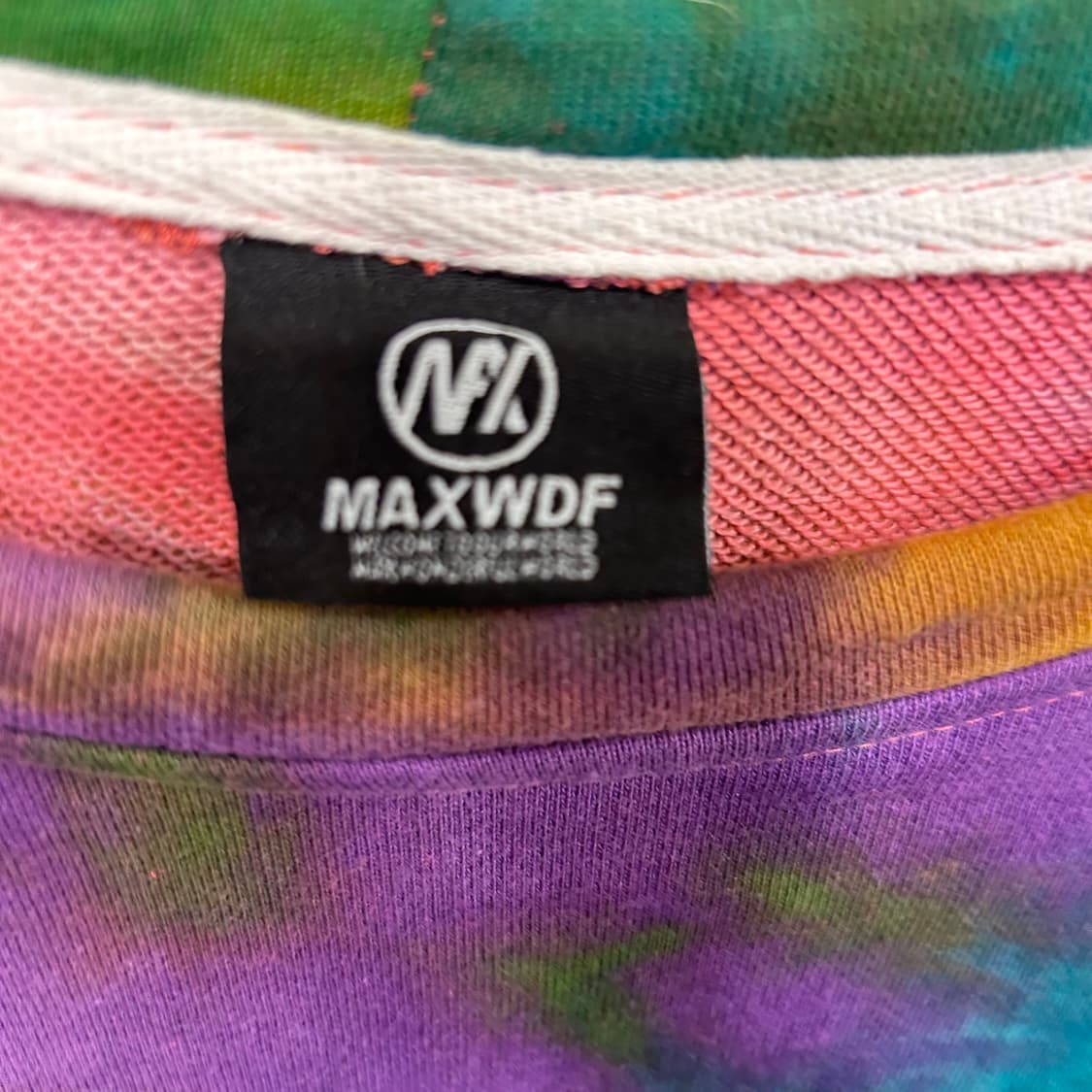 MAXWDF 빈티지 물나염 패턴 스트링 맨투맨 상품이미지3