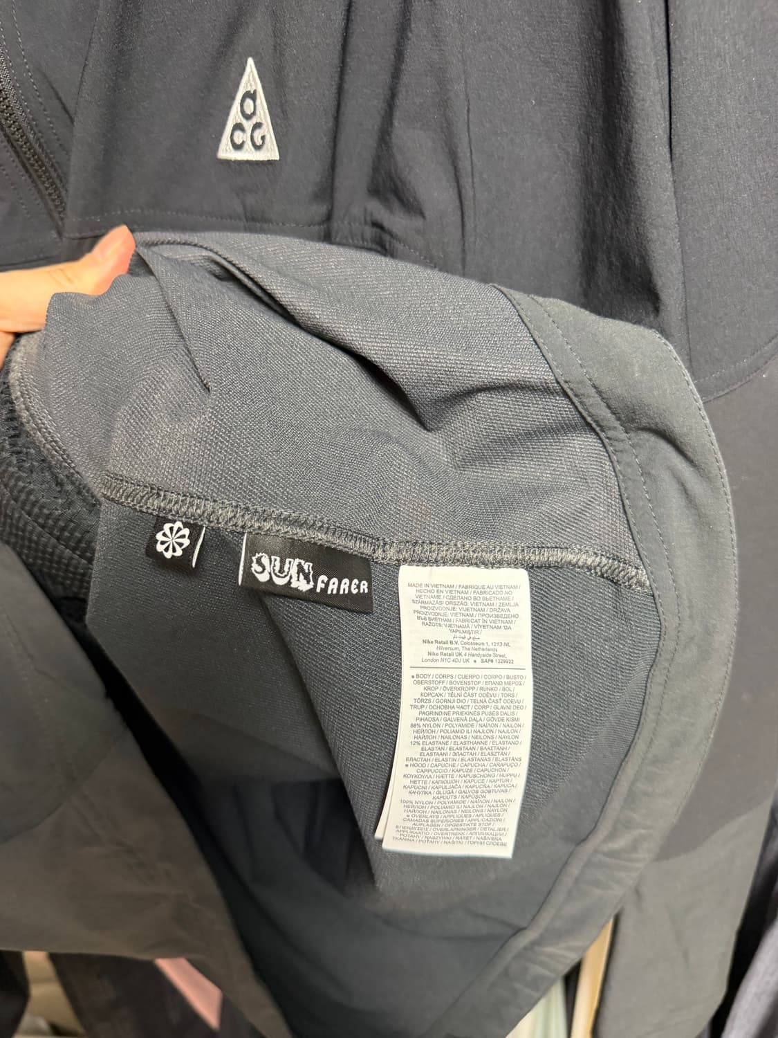 [해외xl] 나이키 ACG 썬 페어러 자켓 블랙 - US/EU 상품이미지7