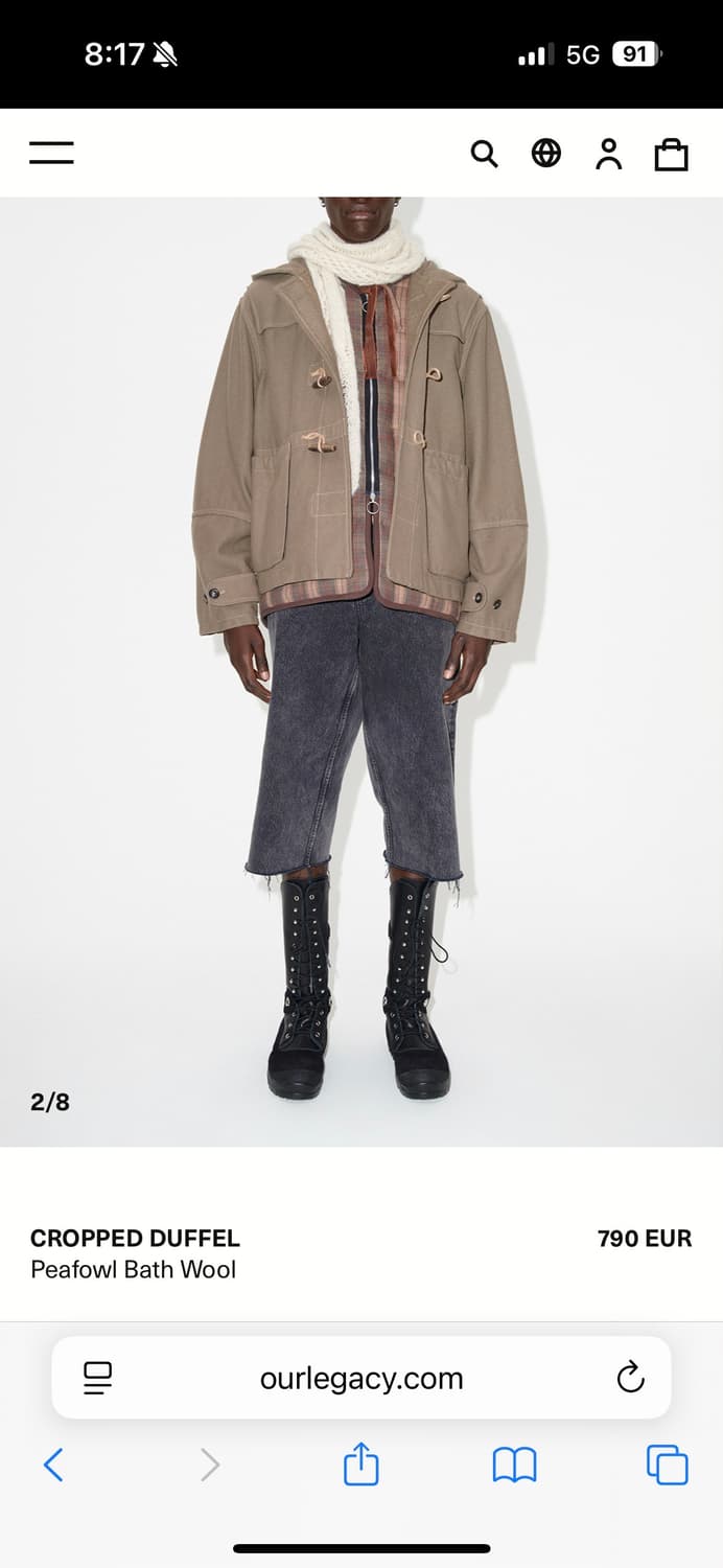 아워레가시 크롭 더플코트 상품이미지4