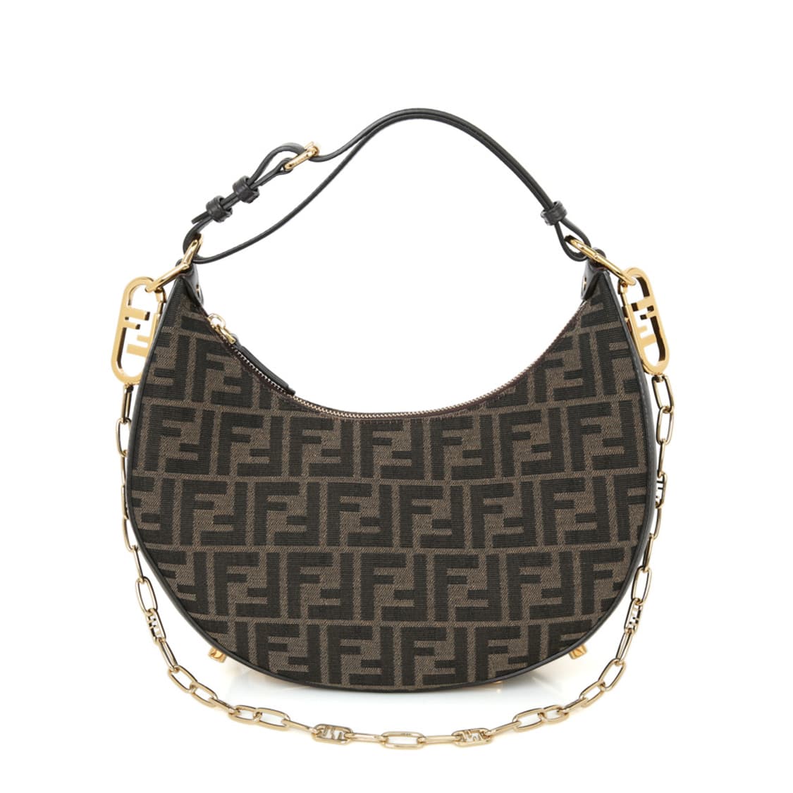 펜디 펜디그라피 스몰 호보백 패브릭 숄더 체인백 8BR798 보증서 상품이미지1