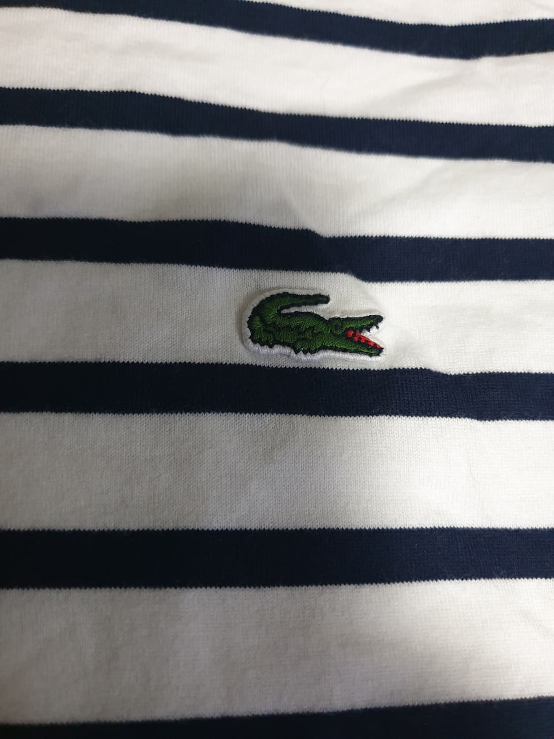 (동일드방레) 라코스테 릴렉스드핏 스트라이프 코튼 반팔티 (100) 상품이미지3