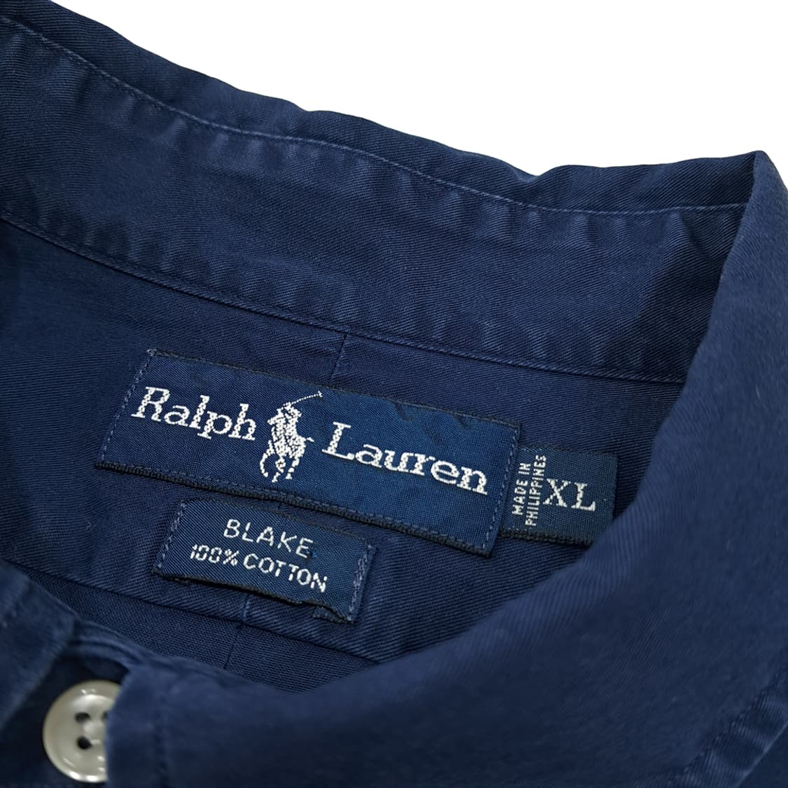 CL726 XL 폴로 90s 코튼 버튼다운 로얄네이비 셔츠 남방 상품이미지3