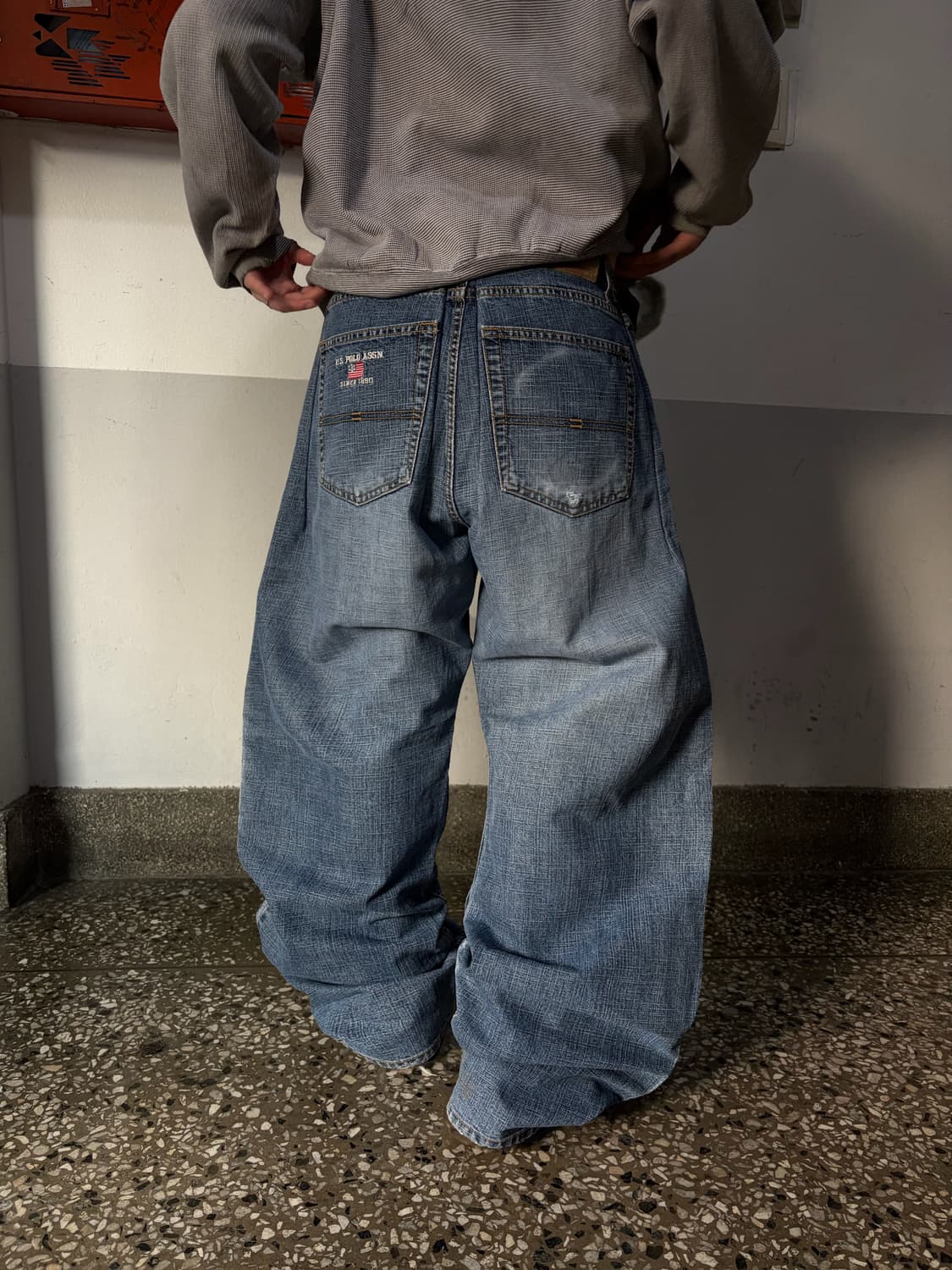 90s POLO 올드스쿨 데님 와이드팬츠 상품이미지1