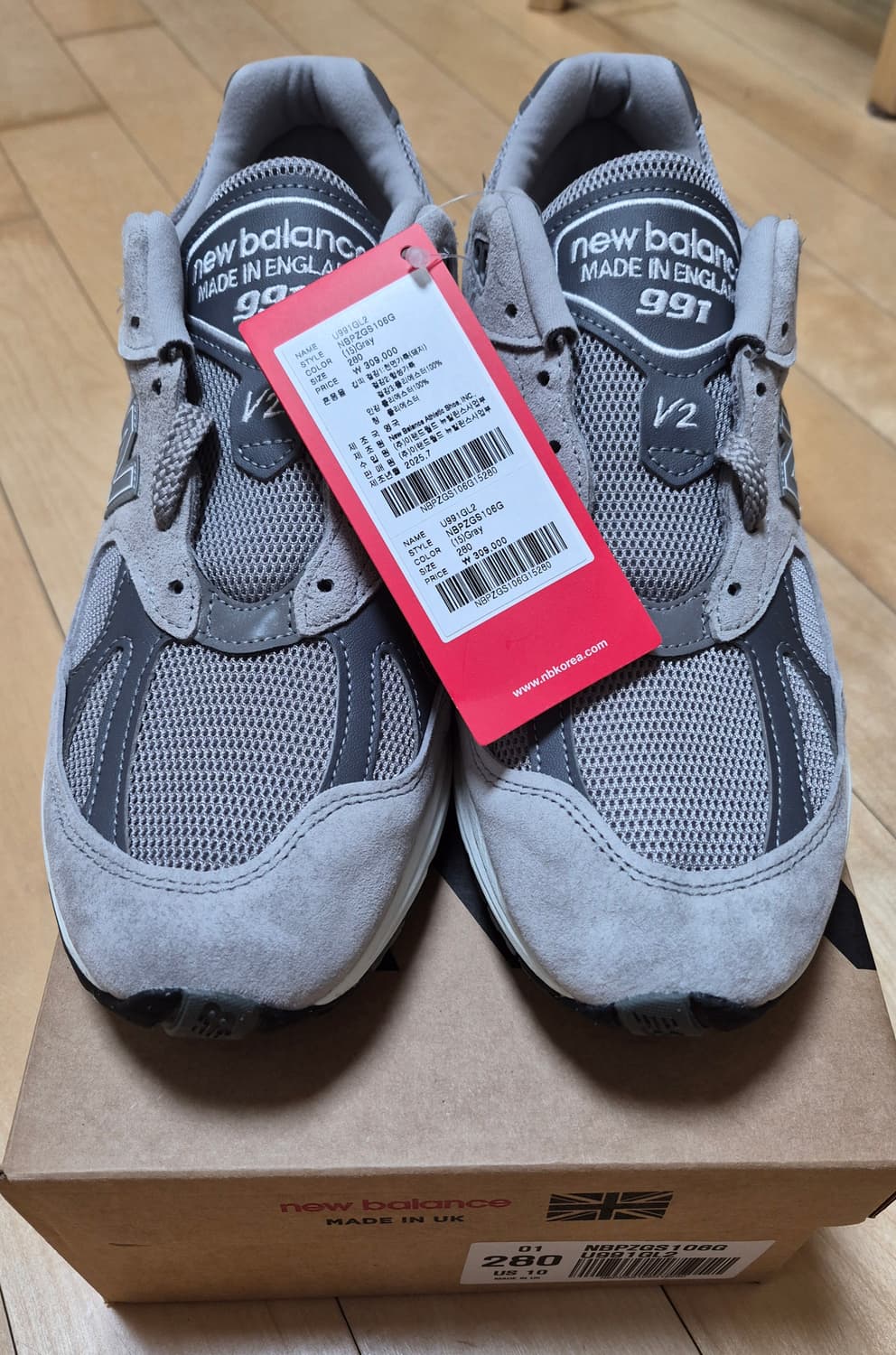 [새상품]뉴발란스 991V2 그레이  상품이미지1