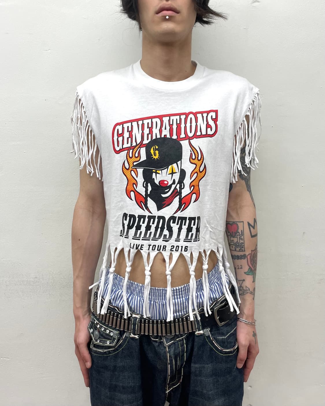 Pierrot Fringe White T-shirt  상품이미지1