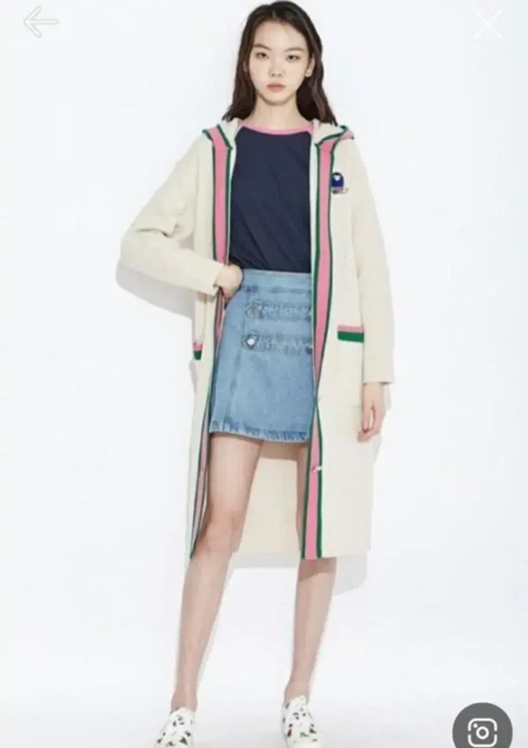 럭키슈에뜨 울블랜드 후드롱 니트가디건 36사이즈 상품이미지3