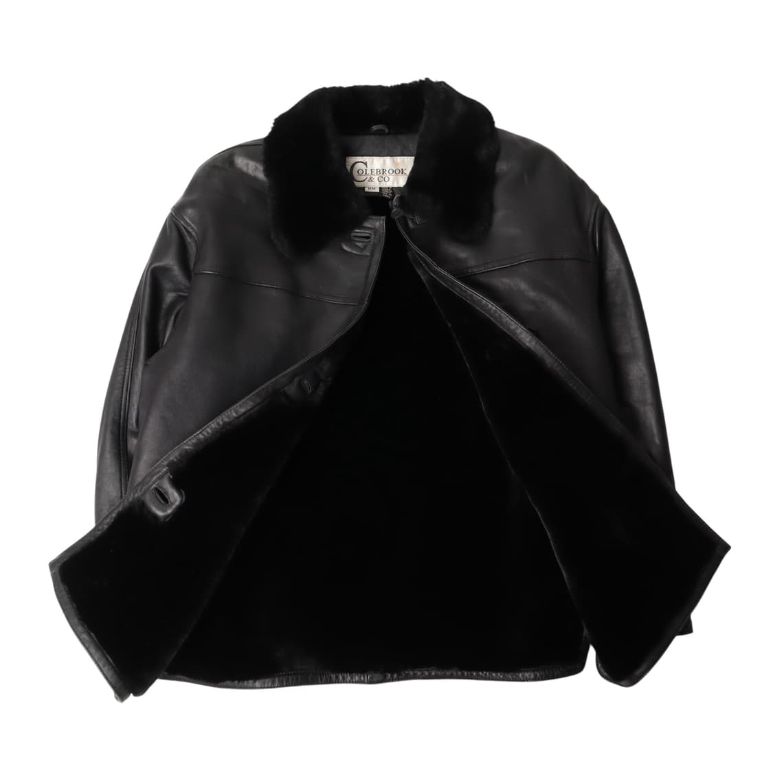 Colebrook 90s 레더 더플 무스탕 초어코트 자켓 상품이미지8