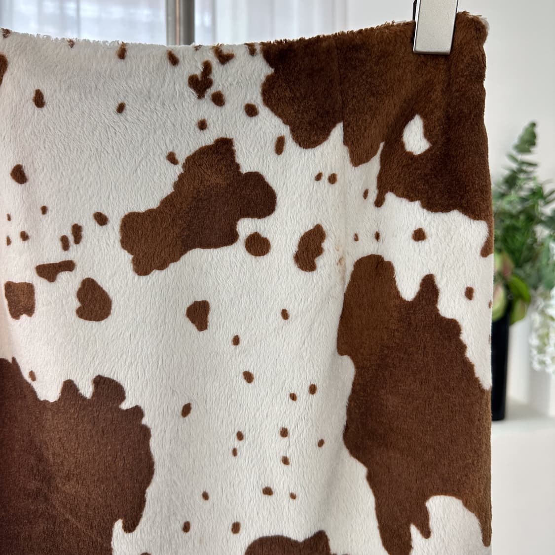Cow printed fur skirt 상품이미지2