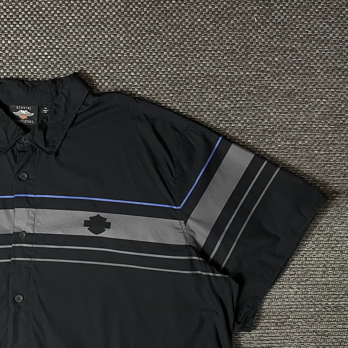 할리데이비슨 블랙 블루라인 포인트 반팔 셔츠 5XL 상품이미지3