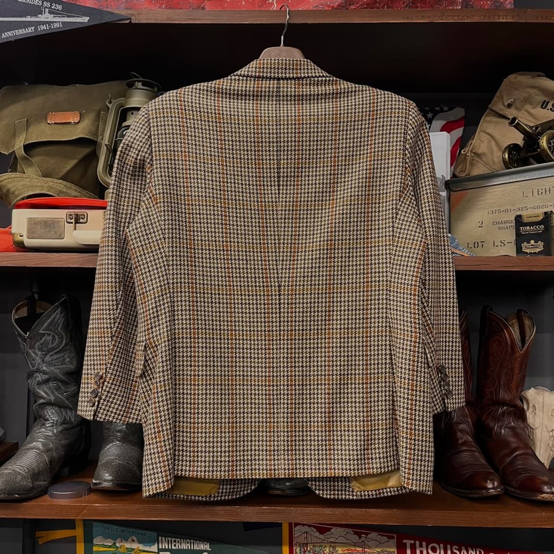 90s 버버리 건클립 체크 패턴 테일러드 블레이져 명품 정장 N000 상품이미지2