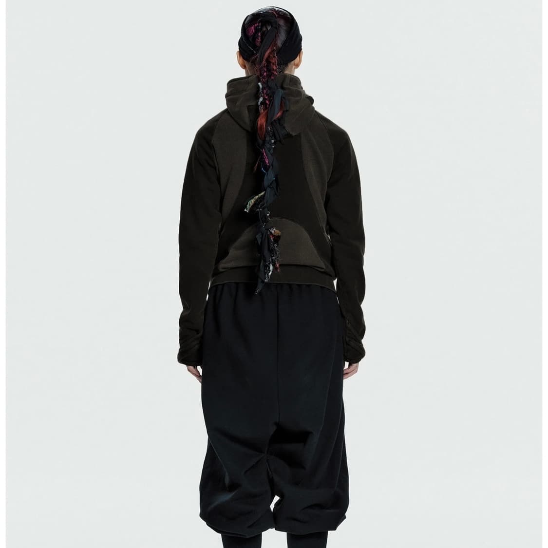 Hyein seo Slashed Zip Hoodie charcoal 상품이미지2